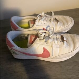 Nike White and Red Casual Shoes
